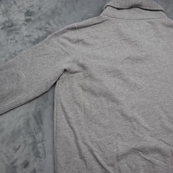 Mark Law Sweater Mens L Gray Long Sleeve Collared Button Pocket Knit Pullover - Picture 15 of 16